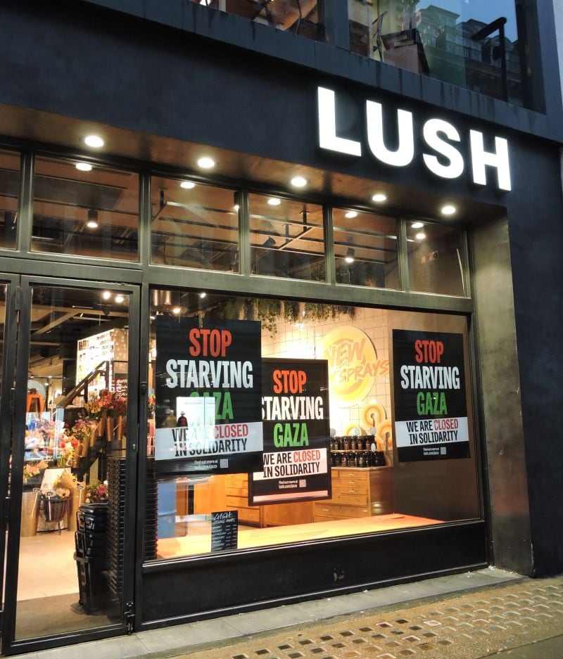 Why Lush shut its stores to stand in solidarity with Gaza 