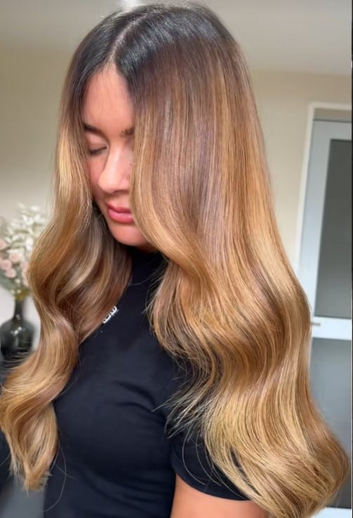 Butterscotch blonde hair colour trend