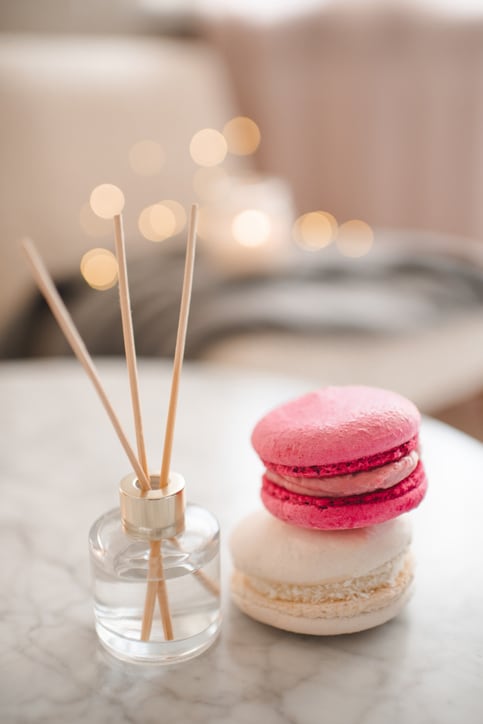 Macarons and gourmand perfume