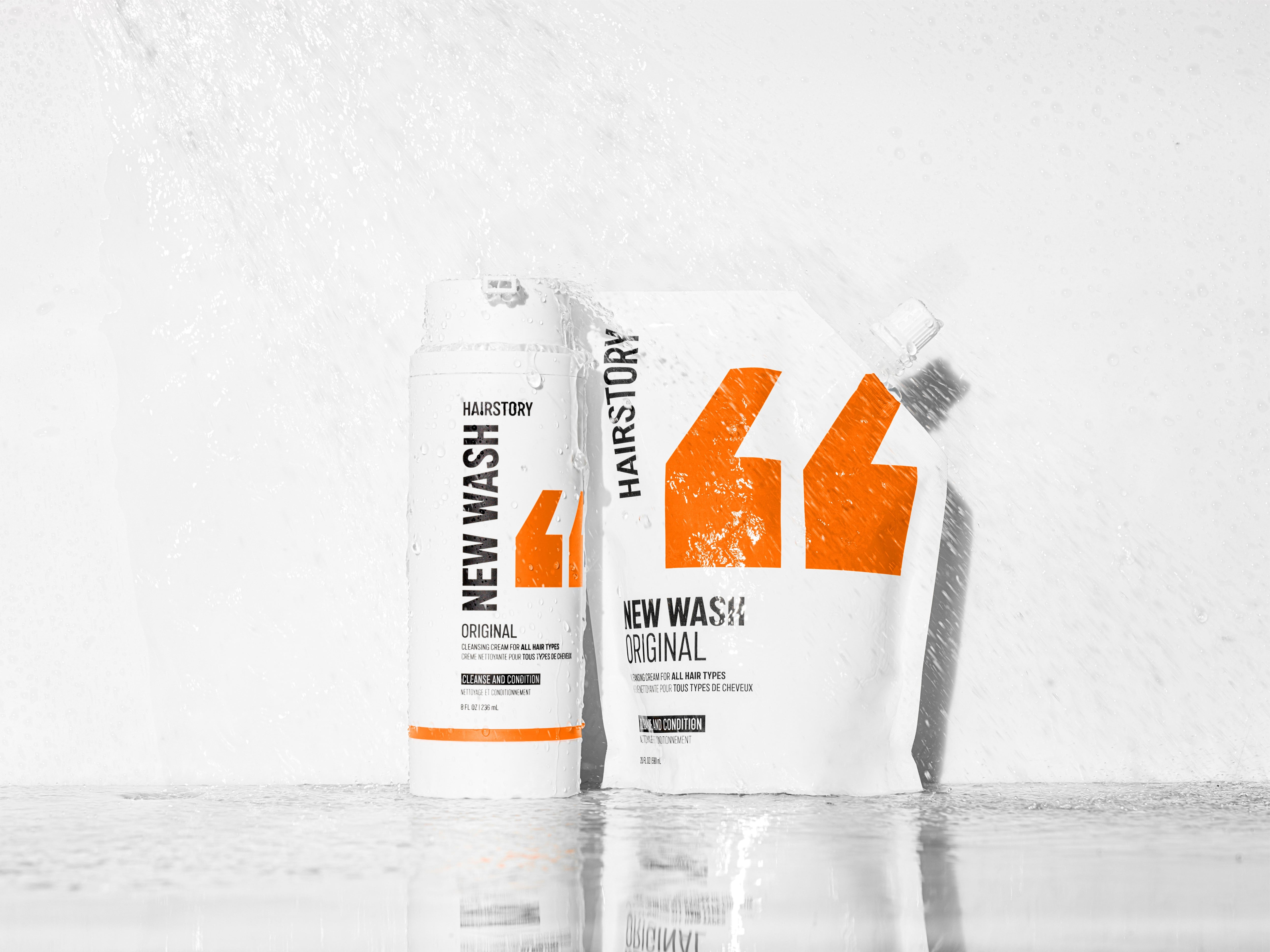 Hairstory refillable beauty packaging