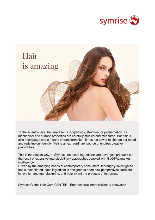Hair Care – interdisciplinary approach and 2 new products