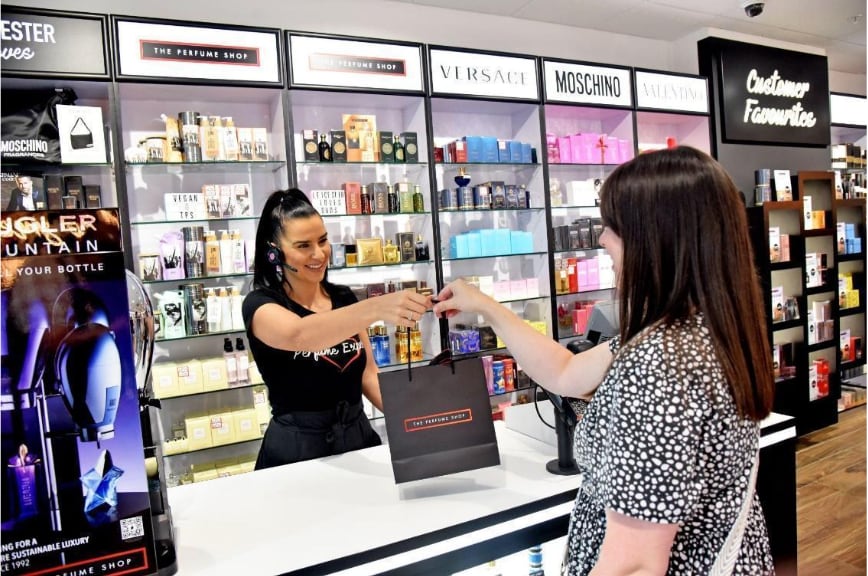 Fragrance experts are on-hand to help customers choose the right scent