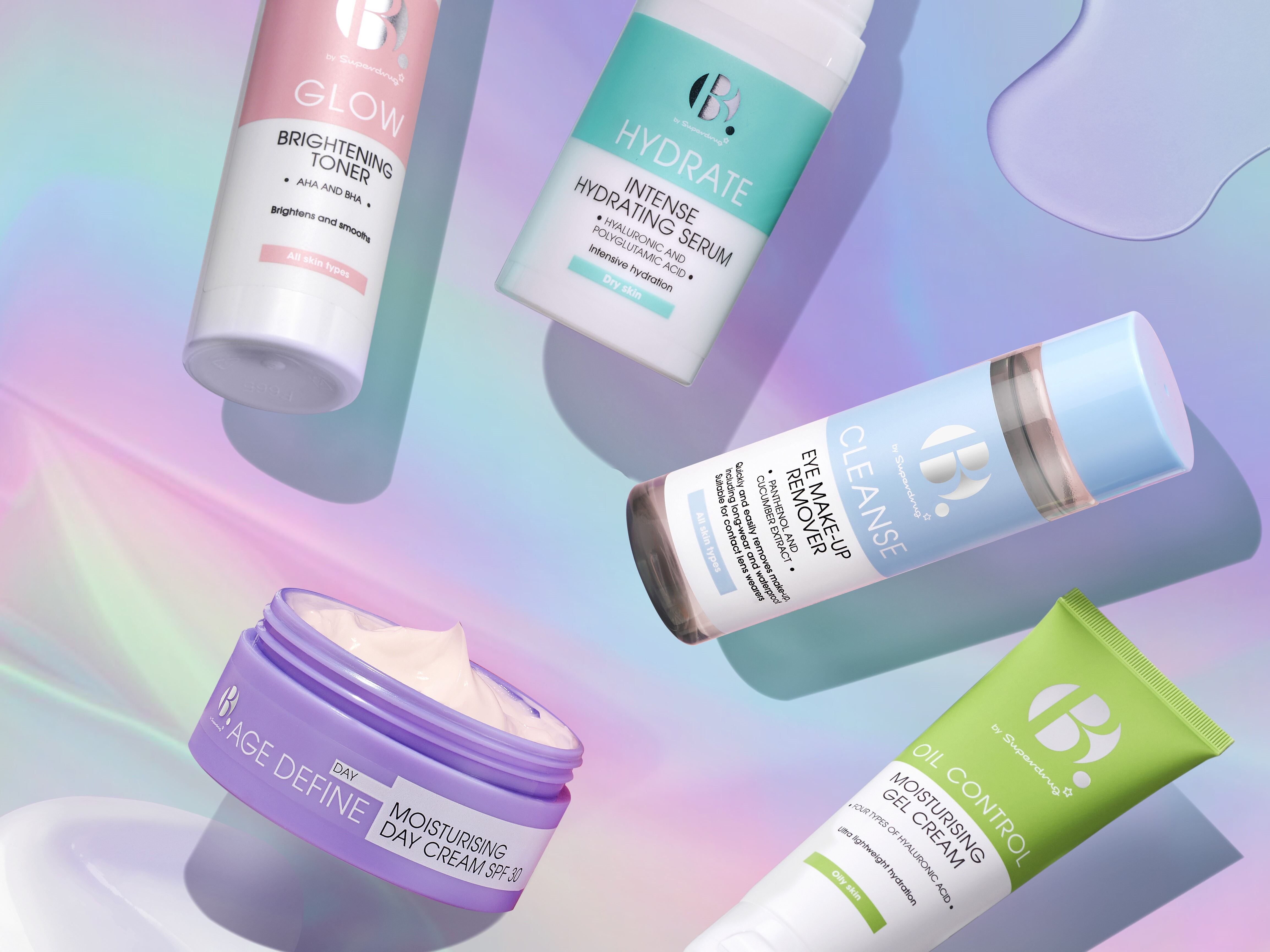 Skin concerns 'at any age’: Superdrug relaunches own-brand range B. Skin