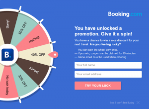 An example of how the Wheel of Popups could look online (Image: Wheel of Popups)