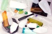 Pile of cosmetic related plastic waste