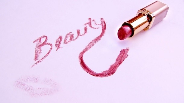Beauty lipstick writing
