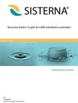 Sucrose esters in gel-to-milk emulsion concepts