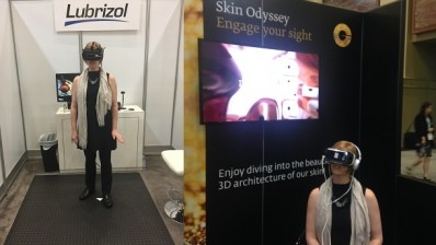 Deanna Utroske, senior correspondent for Cosmetics Design, tries out VR at IFSCC 2016