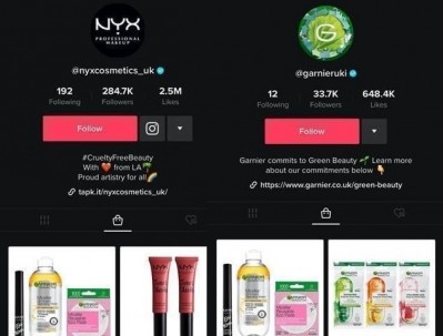 L'Oréal's Garnier and NYX Professional Make-Up products were now available for purchase in the UK directly via the TikTok app [Image: L'Oréal UK & Ireland]