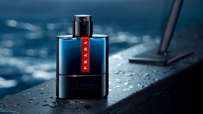 The first product launch out of the long-term license agreement between L'Oréal and Prada is men's fragrance brand Luna Rossa Ocean [Image: L'Oréal/Prada Beauty]