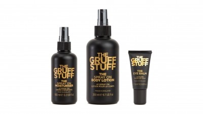 The Gruff Stuff's line of spray-on face moisturiser, spray-on body lotion and cream eye serum have been designed to intensely hydrate [Image: The Gruff Stuff]