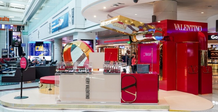 Valentino Beauty's Dubai pop-up store features interactive gaming stations [Image: L'Oréal Travel Retail/Valentino]