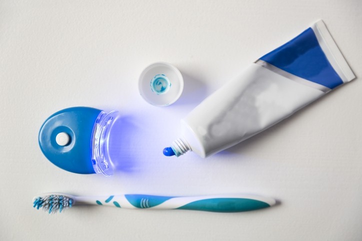Teeth whitening products come in an array of formats, including pastes used with LED light, teeth strips and even whitening pens (Getty Images)