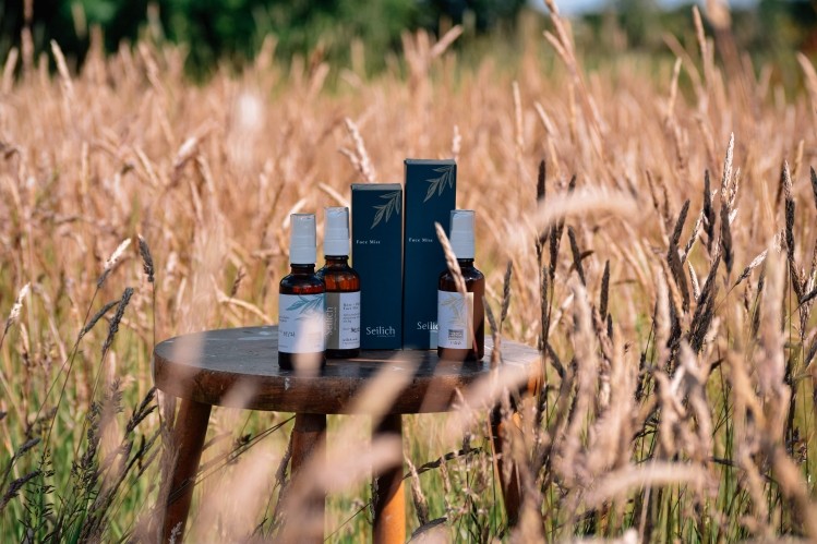 Seilich makes a range of floral water face mists and skin care sprays made using a selection of home-grown meadow flowers - all certified Wildlife Friendly (Image: Seilich)