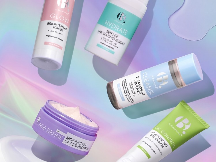 The revamped B. Skin by Superdrug range features five 'skin concern' lines: cleanse, glow, hydrate, age define and oil control [Image: Superdrug]