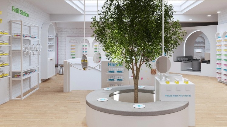 The Organic Pharmacy's new concept store in Marylebone offers shoppers a holistic wellbeing experience, with a juice bar, consultation pods and a florist - a model its founder says can be replicated elsewhere (Image: The Organic Pharmacy)