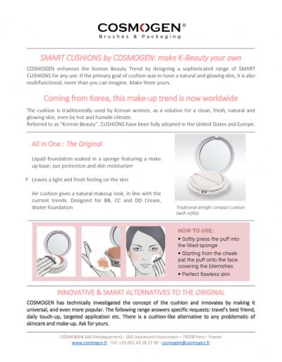 SMART CUSHIONS by COSMOGEN: make K-Beauty your own