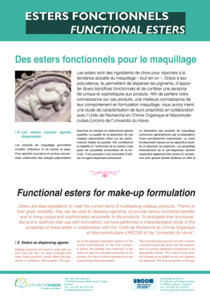 Characterization study for Functional Esters in collaboration with Le Havre University