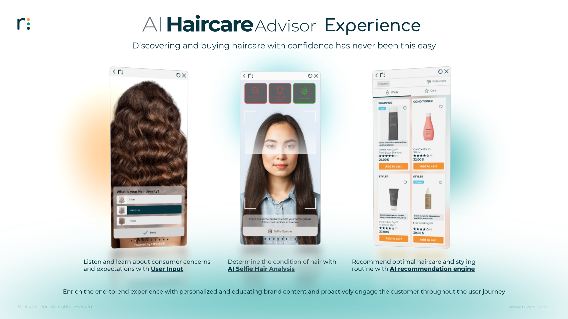 The AI hair care advisor tool has been designed to use on a mobile and provide accessible insight [Image: Revieve]