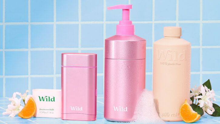 “Fully biodegradable in less time than a banana peel.” Behind Wild's 100%  plastic-free refill